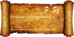 Petkov Szilveszter névjegykártya